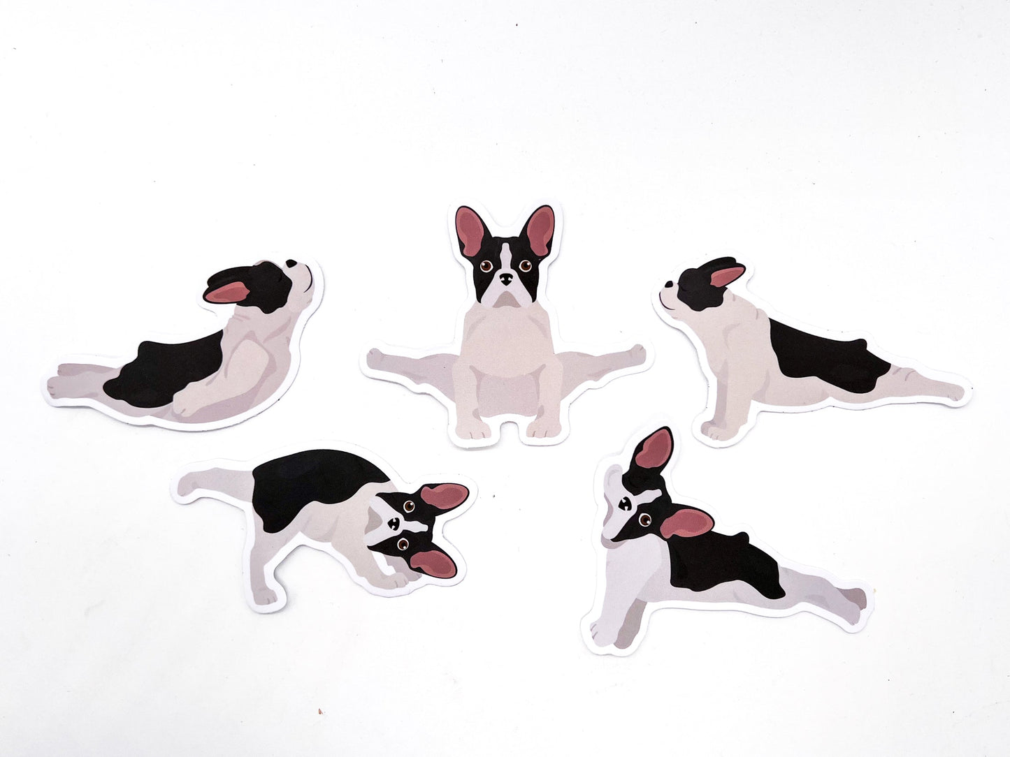 French Bulldog Dog Yoga Vinyl Stickers