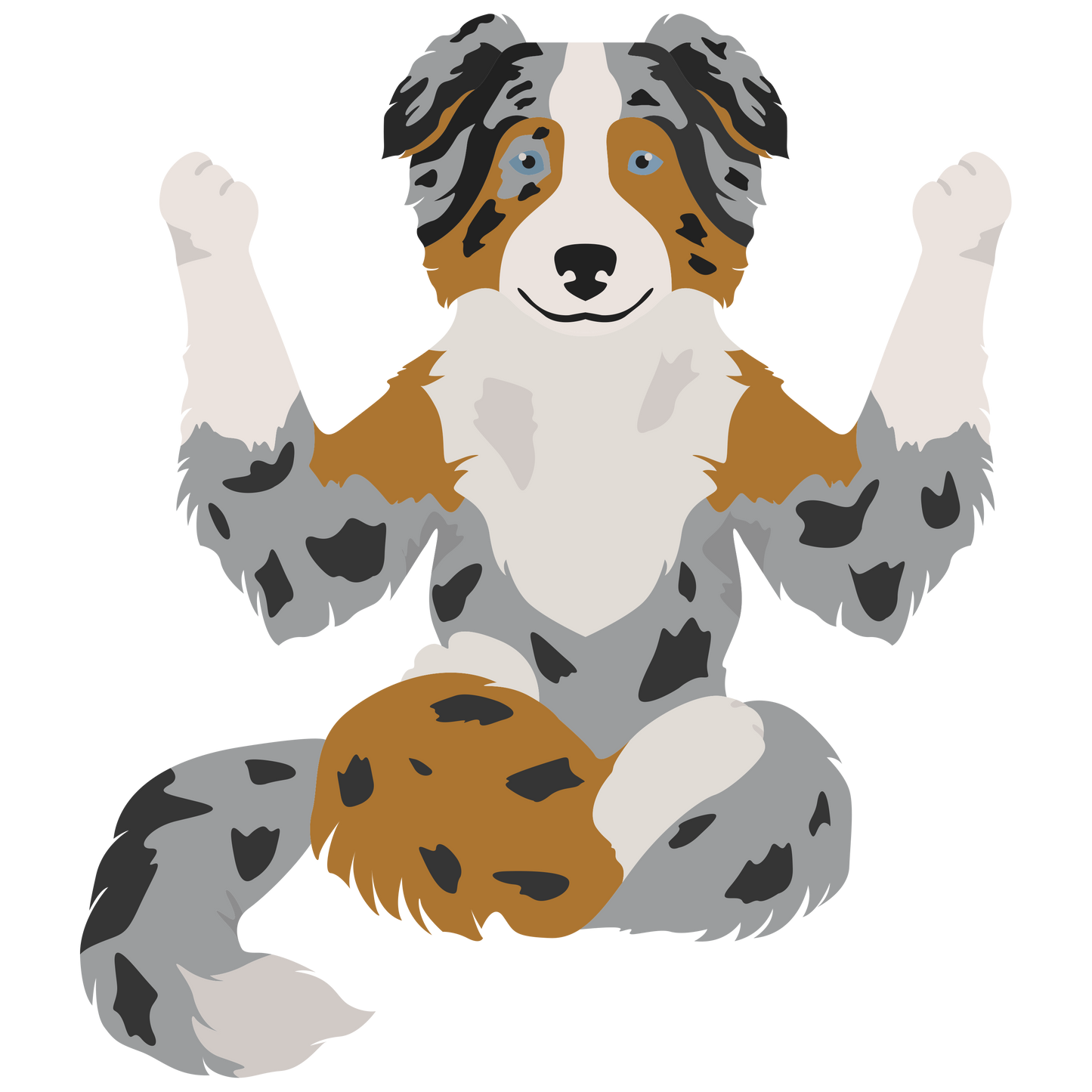 Australian Shepherd Dog Yoga Vinyl Stickers