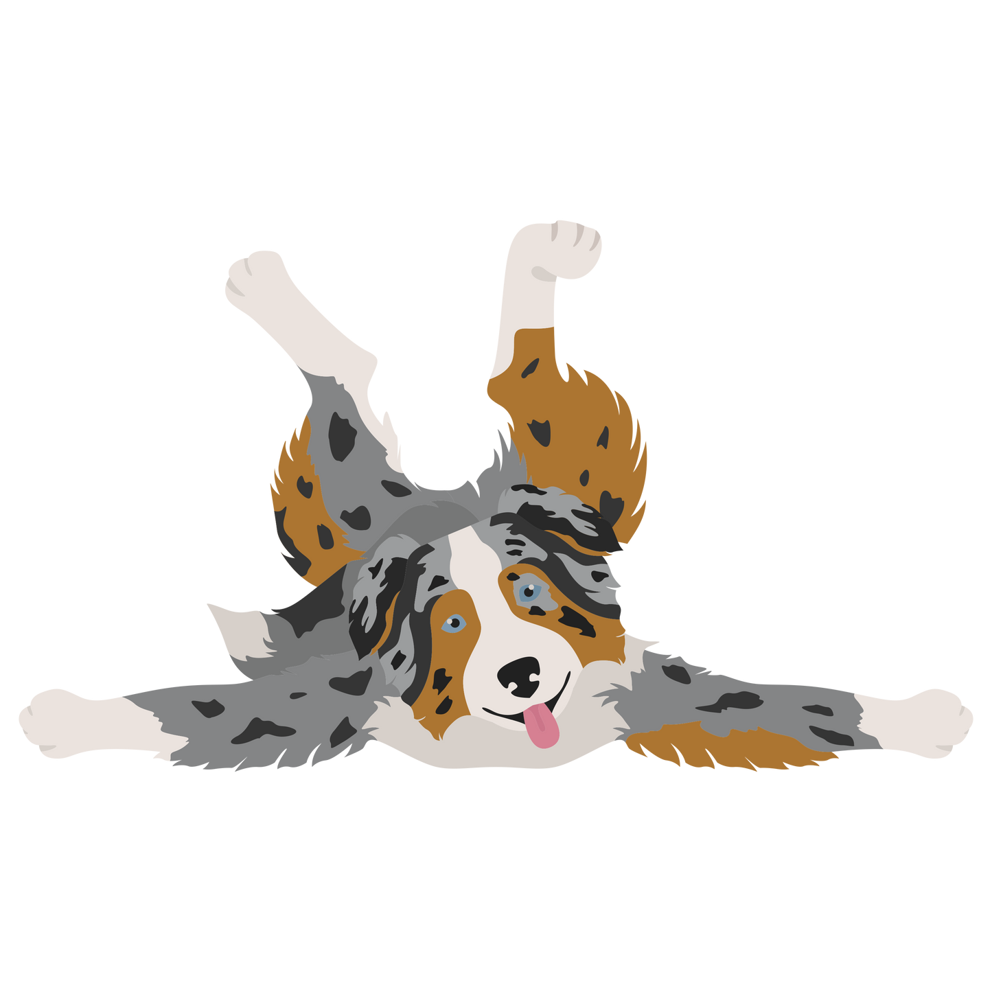 Australian Shepherd Dog Yoga Vinyl Stickers