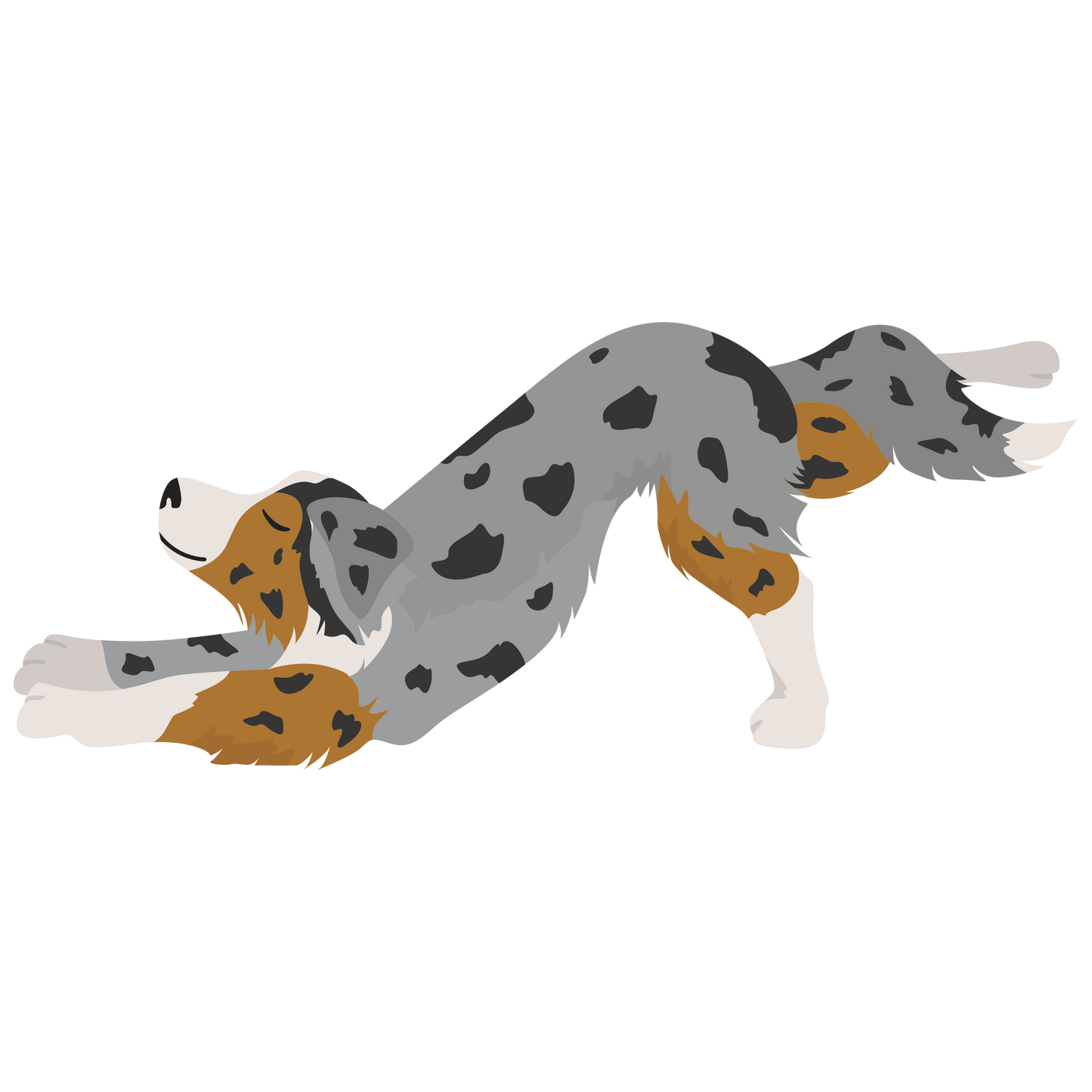 Australian Shepherd Dog Yoga Vinyl Stickers