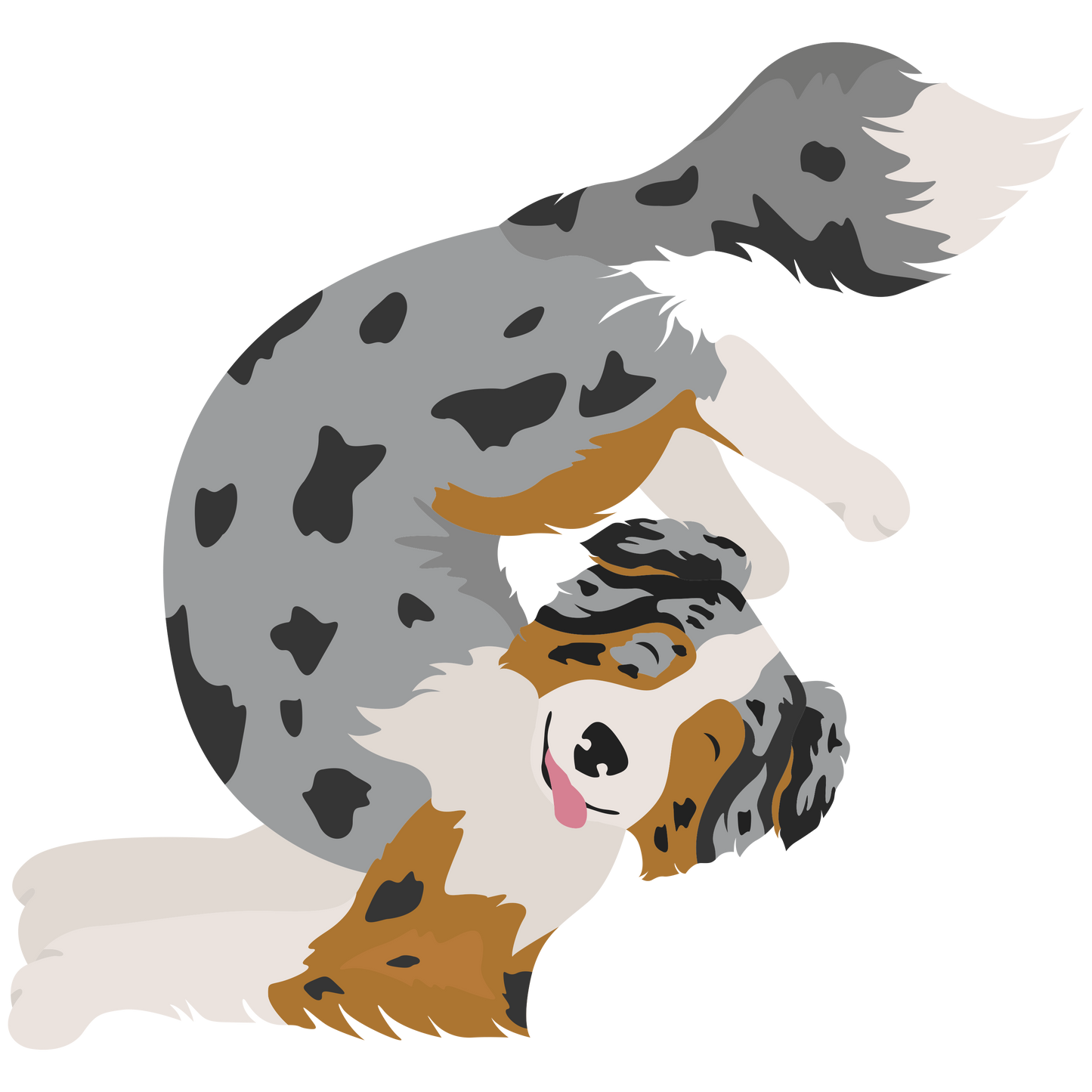 Australian Shepherd Dog Yoga Vinyl Stickers