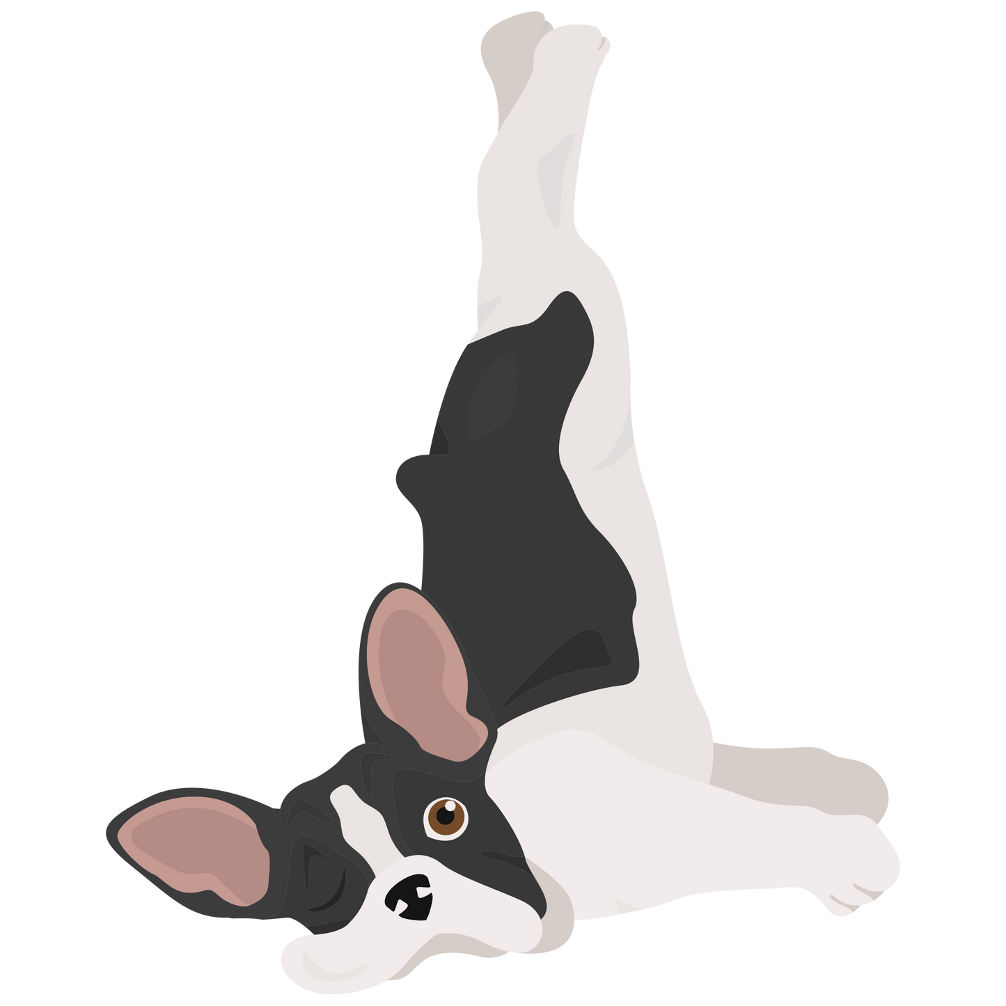 French Bulldog Dog Yoga Vinyl Stickers