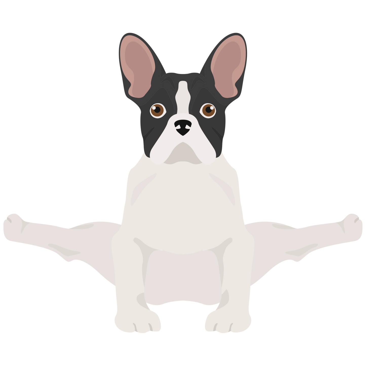 French Bulldog Dog Yoga Vinyl Stickers