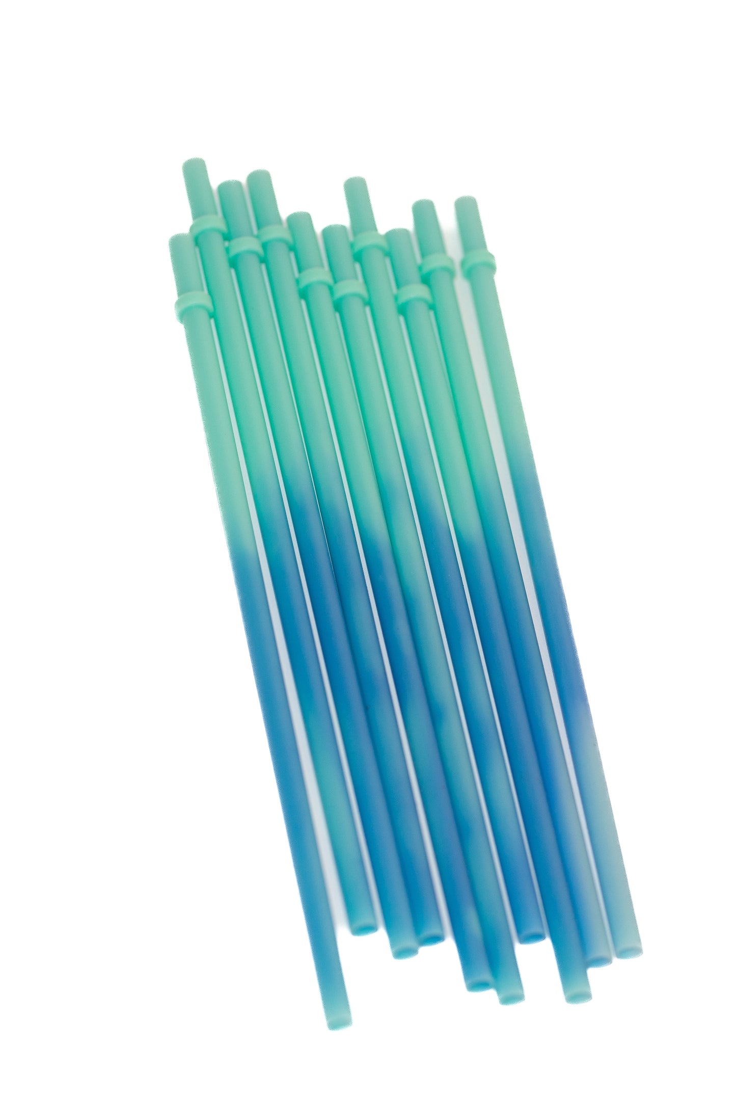 Aqua to Royal Blue Color Changing Reusable Straws